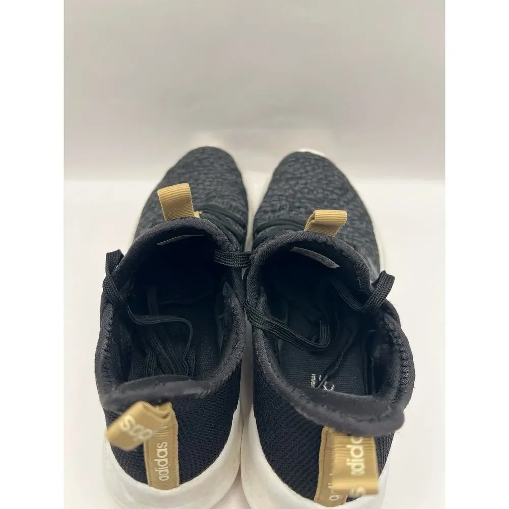 Adidas Cloudfoam Pure Black Running Shoes Women Size 7